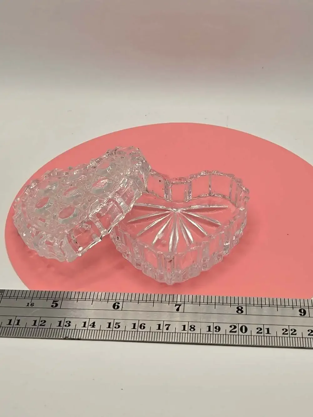 Crystal Heart Shaped Trinket Jewelry Box